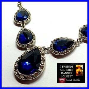 Blue & Crystal Glamour Necklace